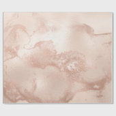 Glazen Roos Gold Peach Roos Abstract Molten Metaal Cadeaupapier (Vlak)