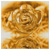 Glazen Roos in goud Stof (Close Up)