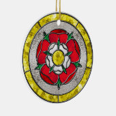 Glazen Roos Keramisch Ornament (Rechts)