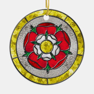 Glazen Roos Keramisch Ornament