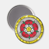 Glazen Roos Magneet (Voorkant / Achterkant)