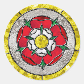Glazen Roos Ronde Sticker