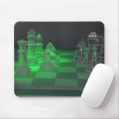 Glazen schaakstukken muismat (Met muis)