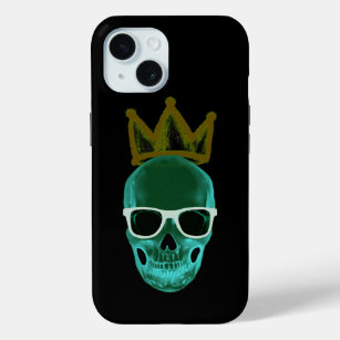 Glazen schedel en kroon iPhone 15 case