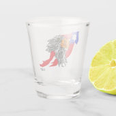 Glazen scheerglas: Amerikaanse Bald Eeagle (Achterkant)