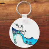 Glazen schuifster sleutelhanger (Voorkant)