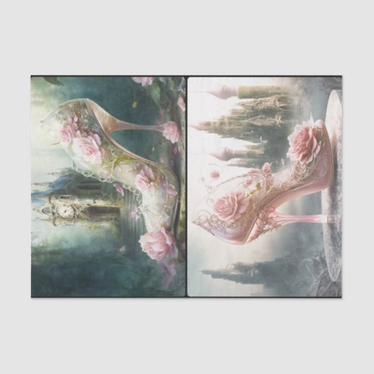 Glazen schuifster tissuepapier (Voorkant)