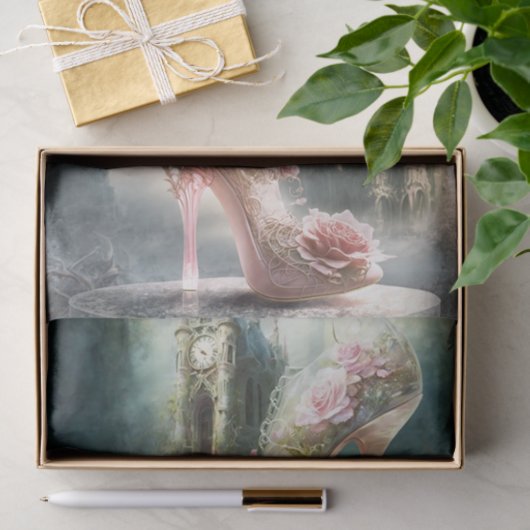 Glazen schuifster tissuepapier (Geschenk)