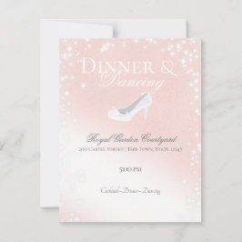 Glazen slipper bruiloft receptie informatie save the date