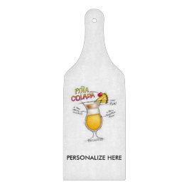GLAZEN SNEDEBOEKEN - PINA COLADA RECEPT KUNST SNIJPLANK