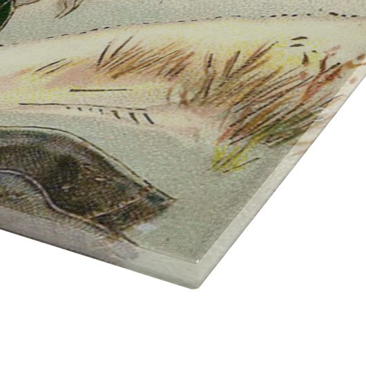 -glazen snijbord kerstfamilie snijplank (Hoek)