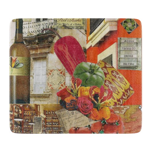 Glazen snijbord met Chili Pepper Snijplank (Voorkant)