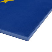 Glazen snijbord met vlag van de Europese Unie Snijplank (Hoek)