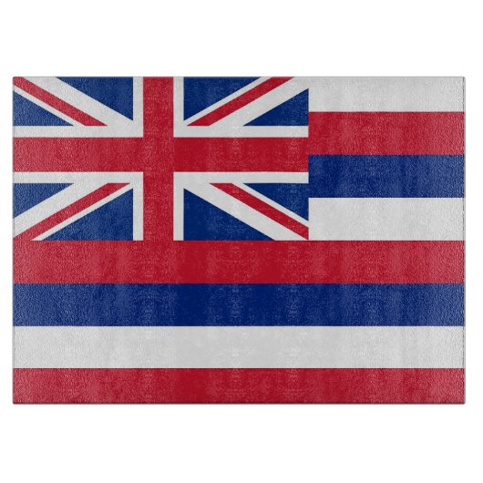 Glazen snijbord met vlag van de staat Hawaii, VS Snijplank (Voorkant)