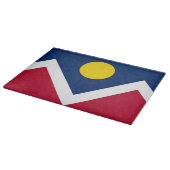 Glazen snijbord met vlag van Denver City Snijplank (Hoek)