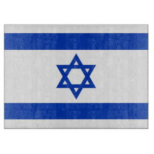 Glazen snijbord met vlag van Israël Snijplank