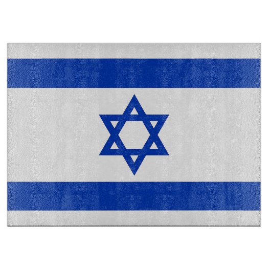 Glazen snijbord met vlag van Israël Snijplank (Voorkant)