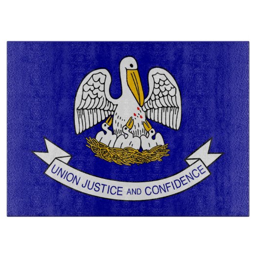 Glazen snijbord met vlag van Louisiana, VS Snijplank (Voorkant)