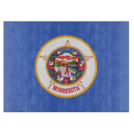 Glazen snijbord met vlag van Minnesota USA Snijplank (Voorkant)