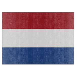 Glazen snijbord met vlag van Nederland Snijplank