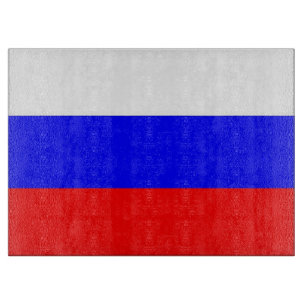 Glazen snijbord met vlag van Rusland Snijplank