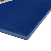 Glazen snijbord met vlag van Virginia, VS Snijplank (Hoek)