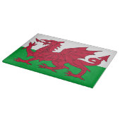 Glazen snijbord met vlag van Wales Snijplank (Hoek)