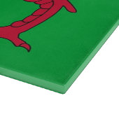 Glazen snijbord met vlag van Wales Snijplank (Hoek)