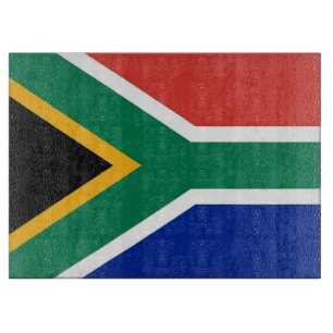 Glazen snijbord met vlag van Zuid-Afrika Snijplank