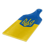 Glazen snijbordpapier met Oekraïense vlag Snijplank (Hoek)