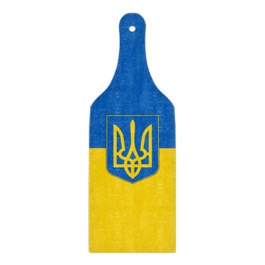Glazen snijbordpapier met Oekraïense vlag Snijplank (Voorkant)