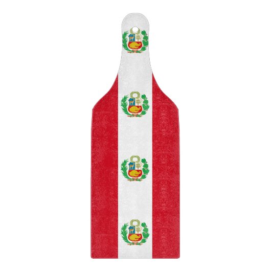 Glazen snijbordpapier met Peru-vlag Snijplank (Voorkant)