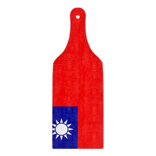 Glazen snijbordpapier met Taiwanese vlag Snijplank (Voorkant)