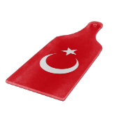 Glazen snijbordpapier met Turkse vlag Snijplank (Hoek)