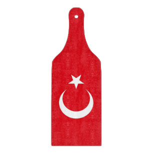 Glazen snijbordpapier met Turkse vlag Snijplank