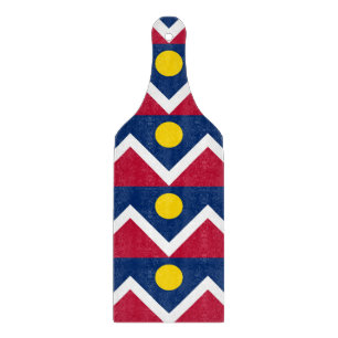 Glazen snijbordpapier met vlag van Denver Snijplank