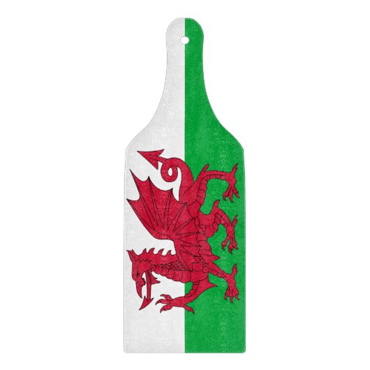 Glazen snijbordpapier - Wales-vlag Snijplank (Voorkant)