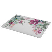 Glazen snijden Tropische Bloem op Wit Snijplank (Hoek)