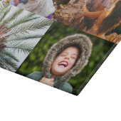 Glazen snijkaart Uw 4 foto's rand afdrukken Snijplank (Hoek)