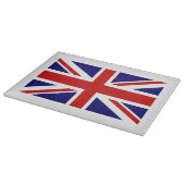 Glazen snijplaat onder Britse vlag | Pictogram Uni Snijplank (Hoek)