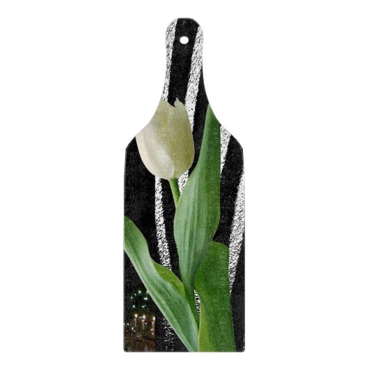 Glazen snijplank bloem tulpen (Voorkant)