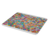 Glazen snijplank - FLORAL (Hoek)