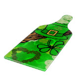 Glazen Snijplank Gelukkige St. Patrick's Dag (Hoek)