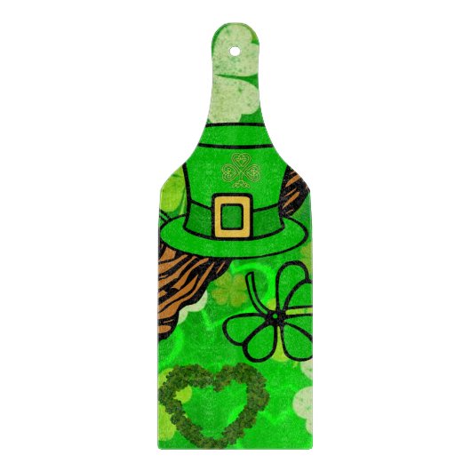 Glazen Snijplank Gelukkige St. Patrick's Dag (Voorkant)
