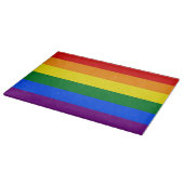 Glazen snijplank met Pride Flag van LGBT (Hoek)