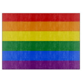 Glazen snijplank met Pride Flag van LGBT (Voorkant)