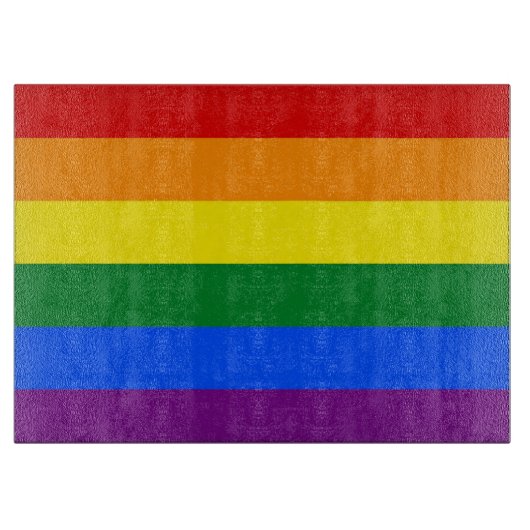 Glazen snijplank met Pride Flag van LGBT (Voorkant)