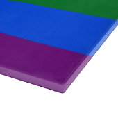 Glazen snijplank met Pride Flag van LGBT (Hoek)