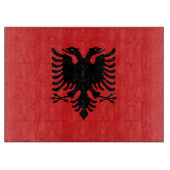 Glazen snijplank met vlag van Albanië (Voorkant)