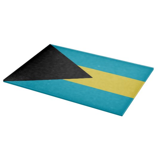 Glazen snijplank met vlag van Bahama's (Hoek)